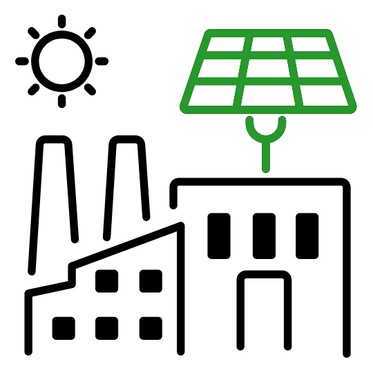 Gewerbe Photovoltaik Anlage Icon